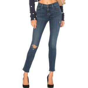 Revolve J Brand Mid Rise Skinny Swift Destruct Jeans Ripped Dark Wash Size 31